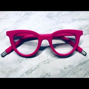Cat eye readers matte pink